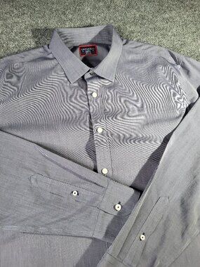 Untuckit Mens Shirt Size XL Gray Button Up Long Sleeve Cotton